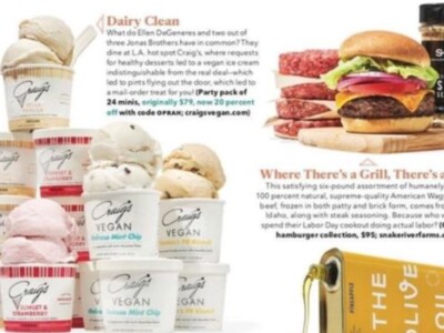 Oprah Magazine September "O List"  Features Snake River Farms Gourmet Hamburger Collection